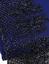 Aurora Blossom Beaded Border Lace - (Navy Blue)